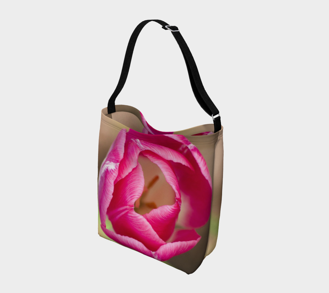 Pink & White Tulip Tote preview #2