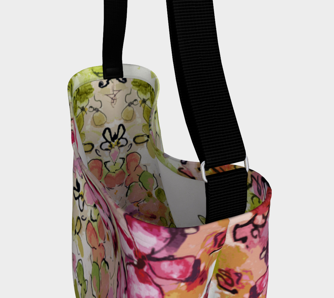 Aperçu de Floral Pink and Green Day Bag #3