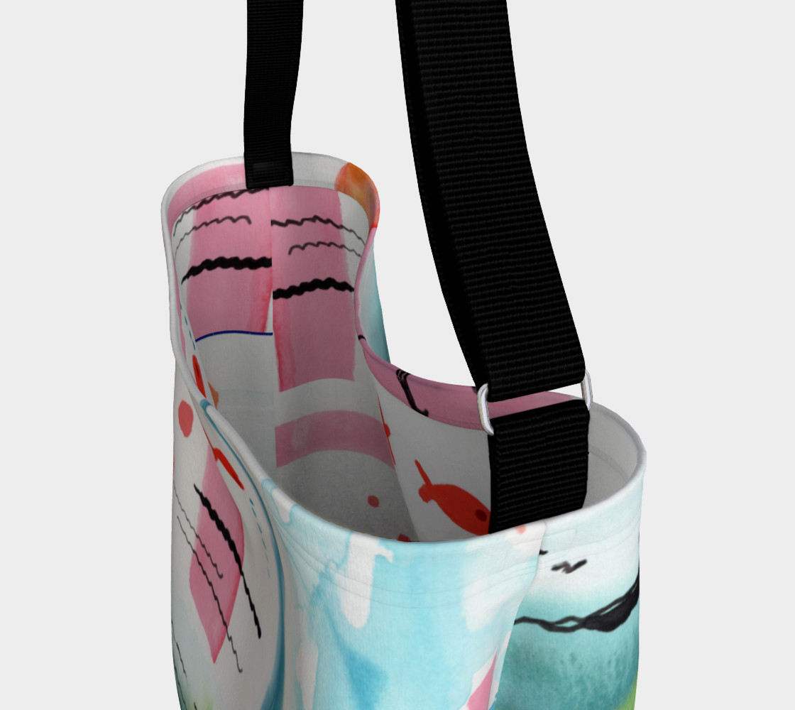 Sun Rising Over Ocean Watercolor Design Day Bag preview #3
