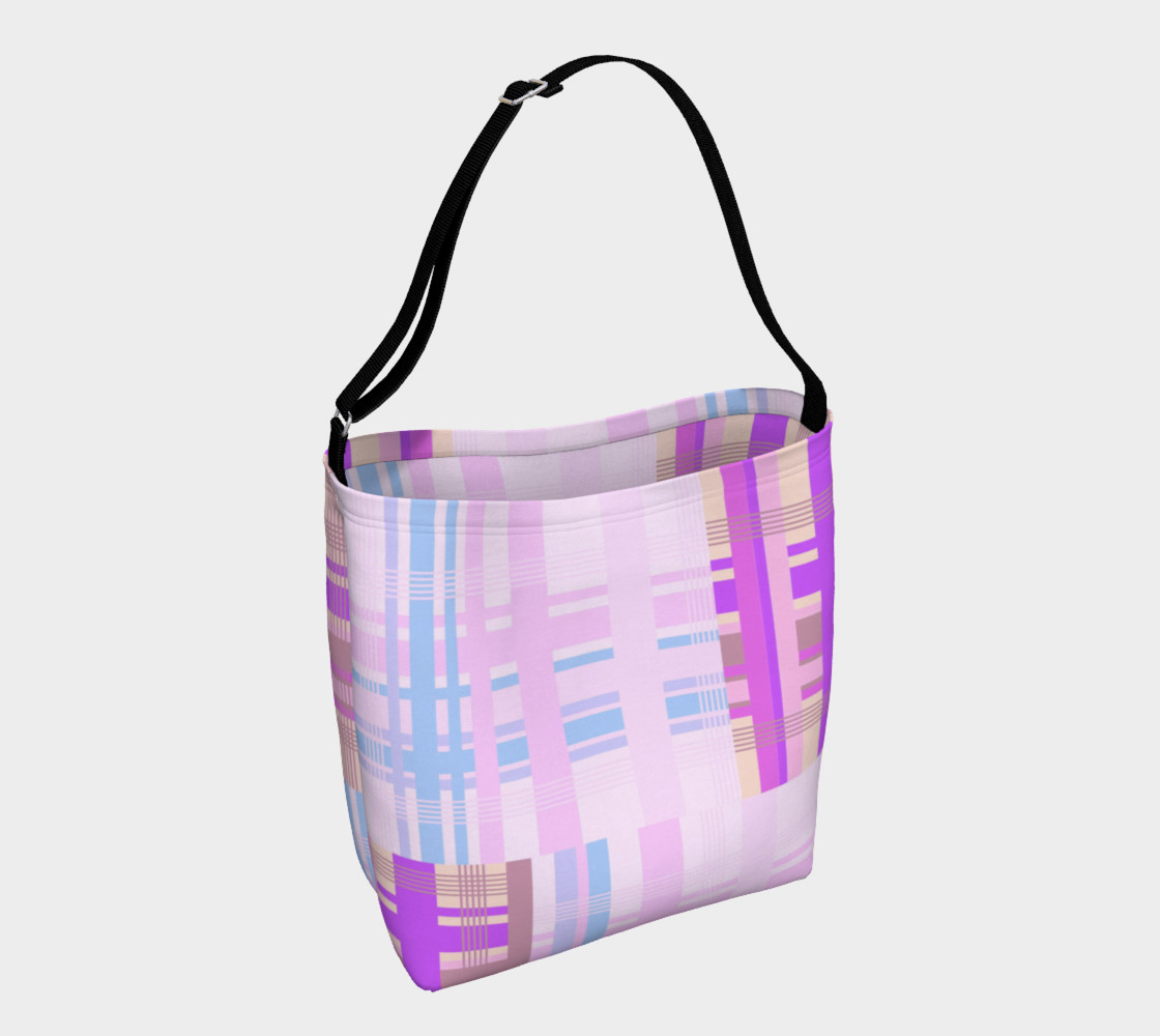 Pink Plaid Patches Day Tote thumbnail #2