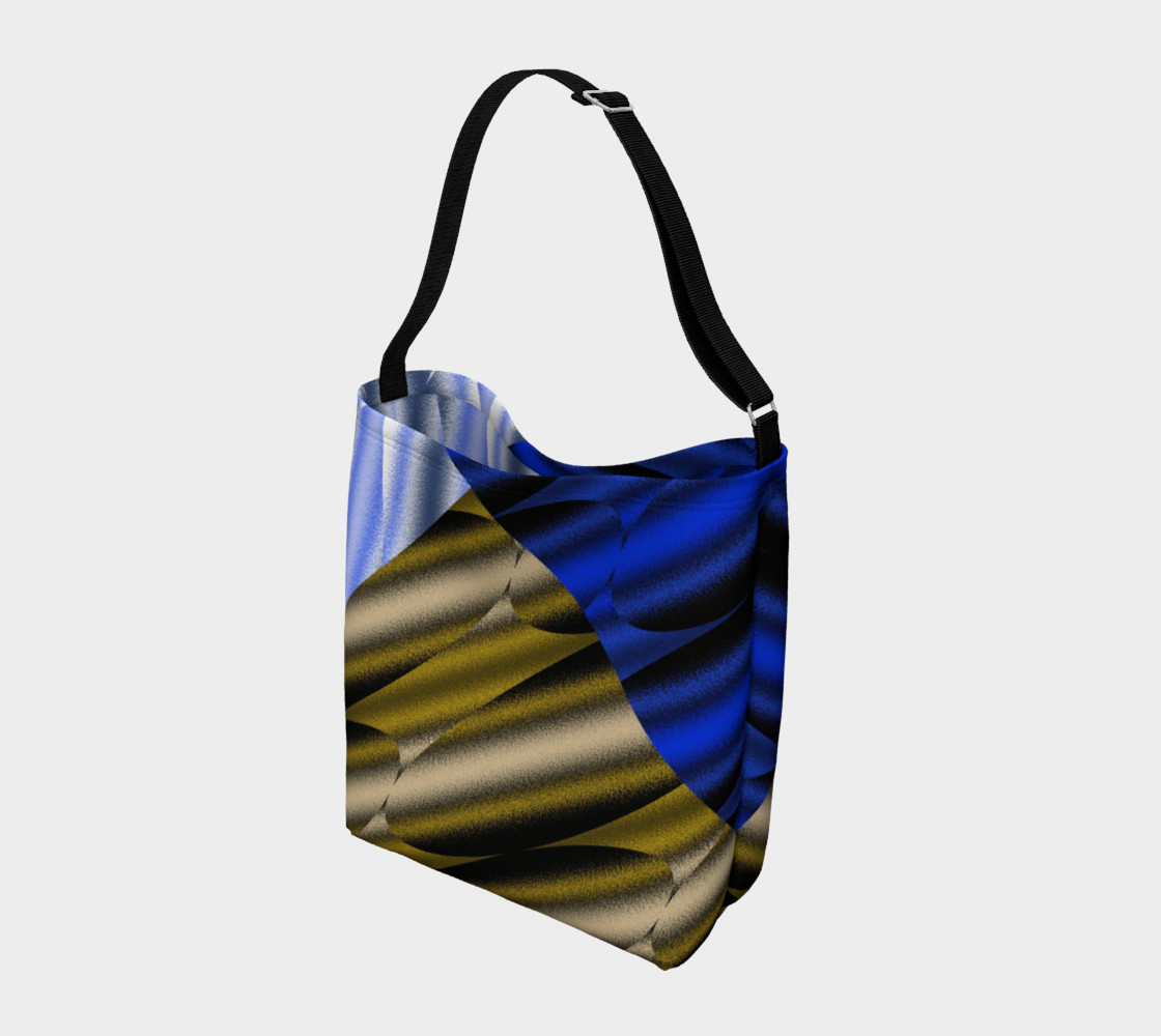 Patched in Blue and Brown Day Tote preview #2