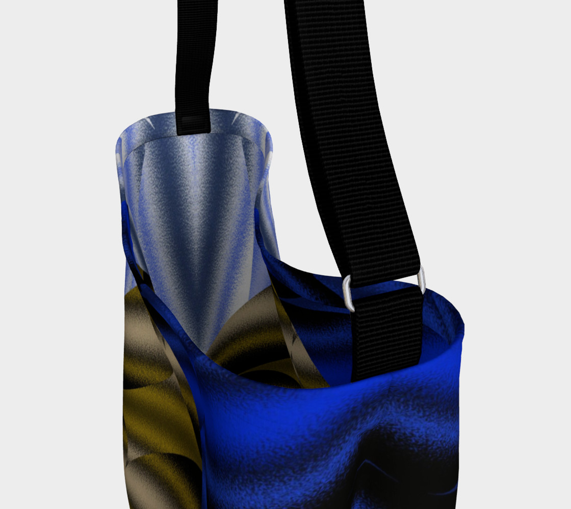 Patched in Blue and Brown Day Tote preview #3
