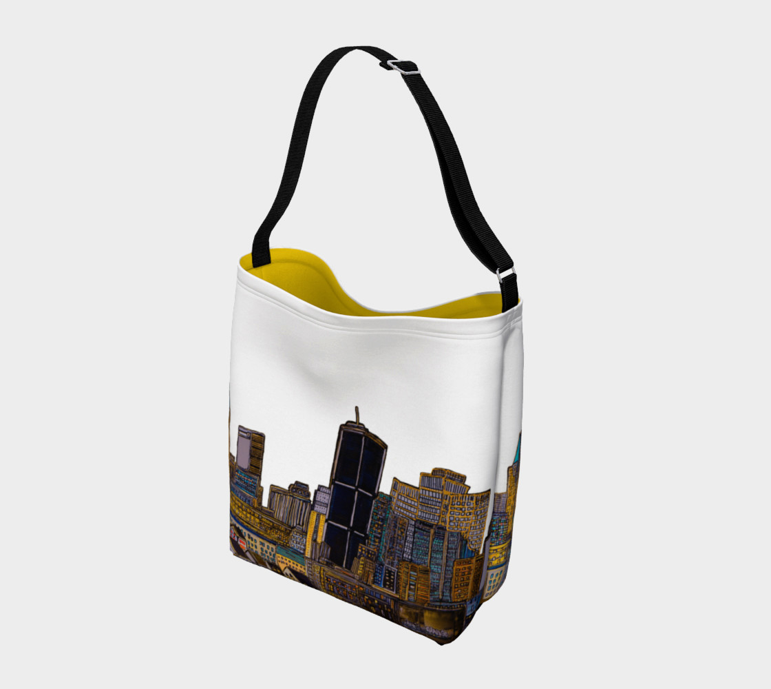 Aperçu de Bag White - Sac Blanc MTL jaune Intérieur et Blanc extérieure , yellow and white Bag MTL #2