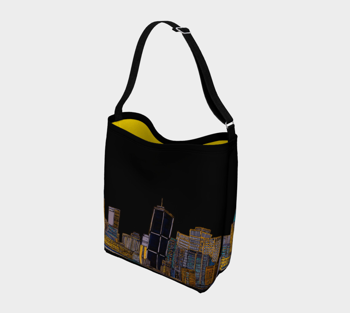 Aperçu de Sac Noir - Black Bag MTL JAUNE - YELLOW AVEC RUE INTERIEUR #2