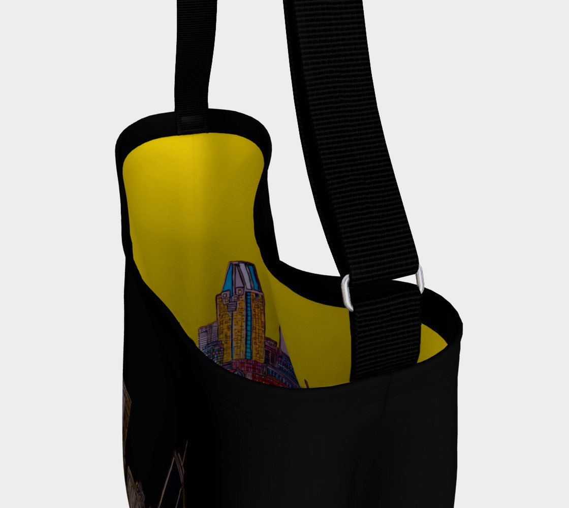 Aperçu de Sac Noir - Black Bag MTL JAUNE - YELLOW AVEC RUE INTERIEUR #3