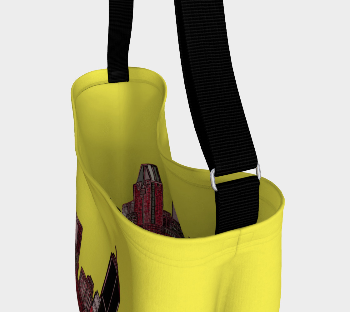 Aperçu de Sac - Tote Bag Montréal Jaune Yellow int/xt Inside / outside #3