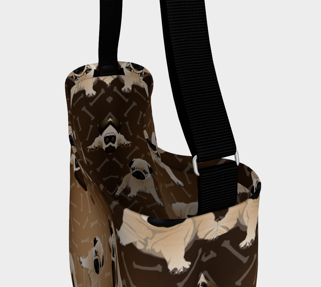 Aperçu de Pug Tote Bag - Brow with Bones and Fawn Pug #3