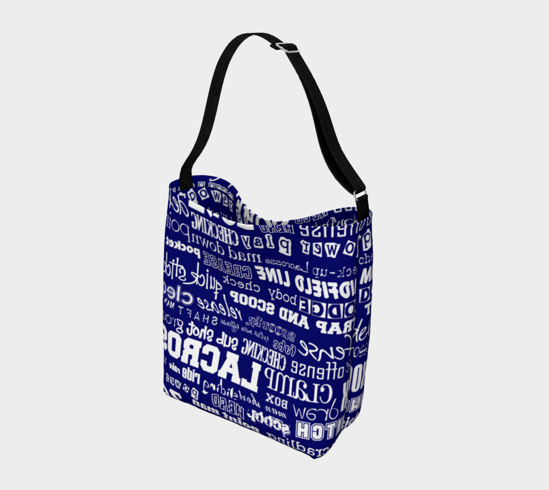 Lacrosse Tote - Blue and White thumbnail #3
