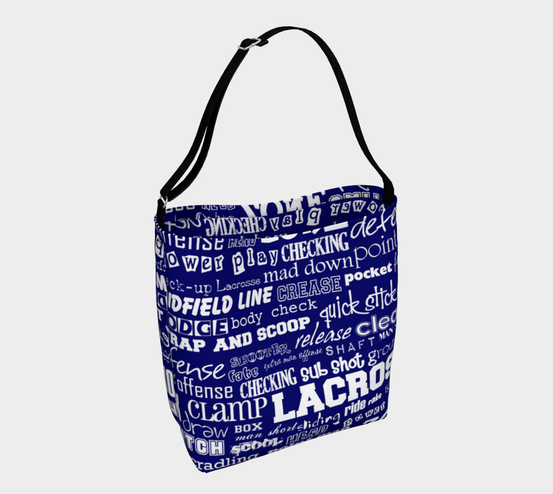Lacrosse Tote - Blue and White thumbnail #2