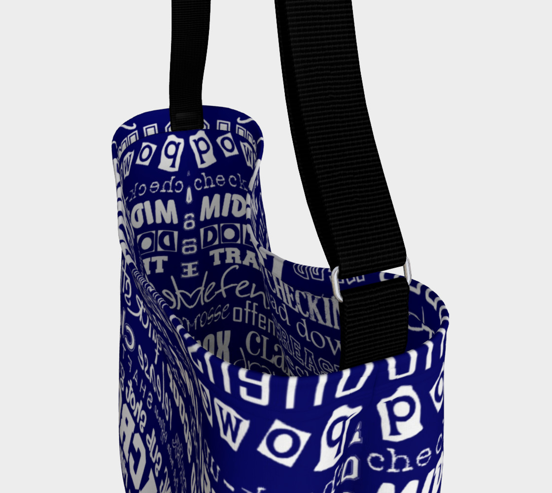 Lacrosse Tote - Blue and White thumbnail #4