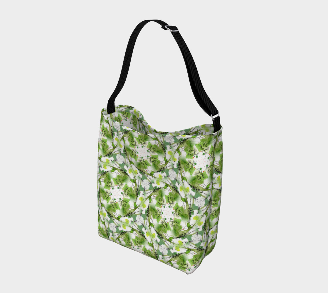 Aperçu de Organic Green Pattern Day Bag #2