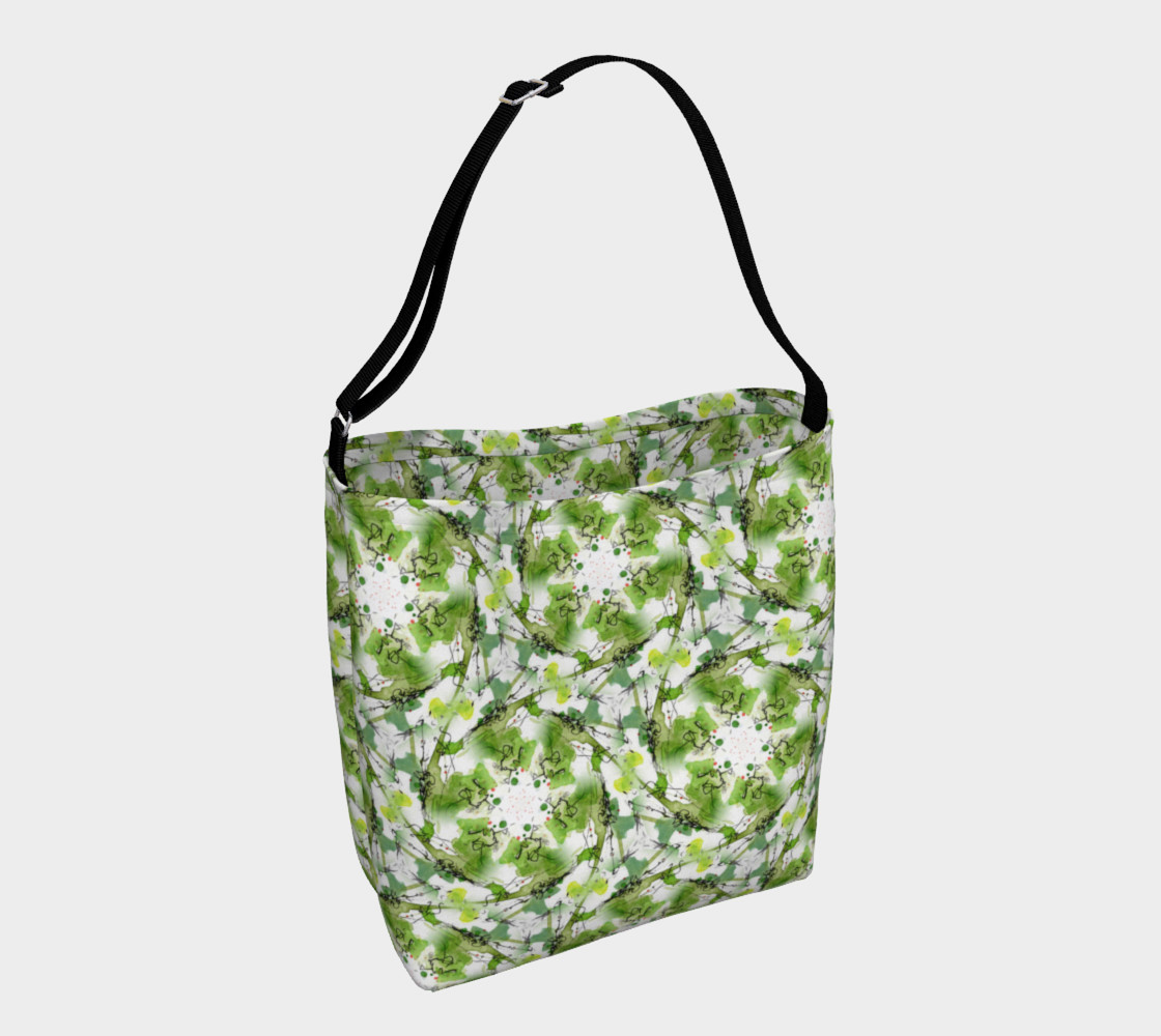 Aperçu de Organic Green Pattern Day Bag #1