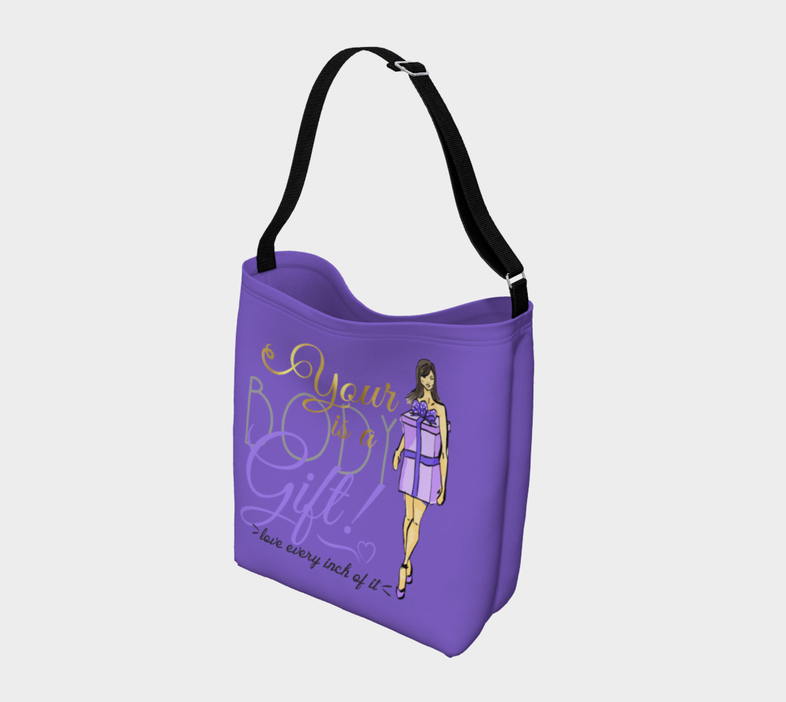 Aperçu de Body is a Gift (Purple Tote) #2