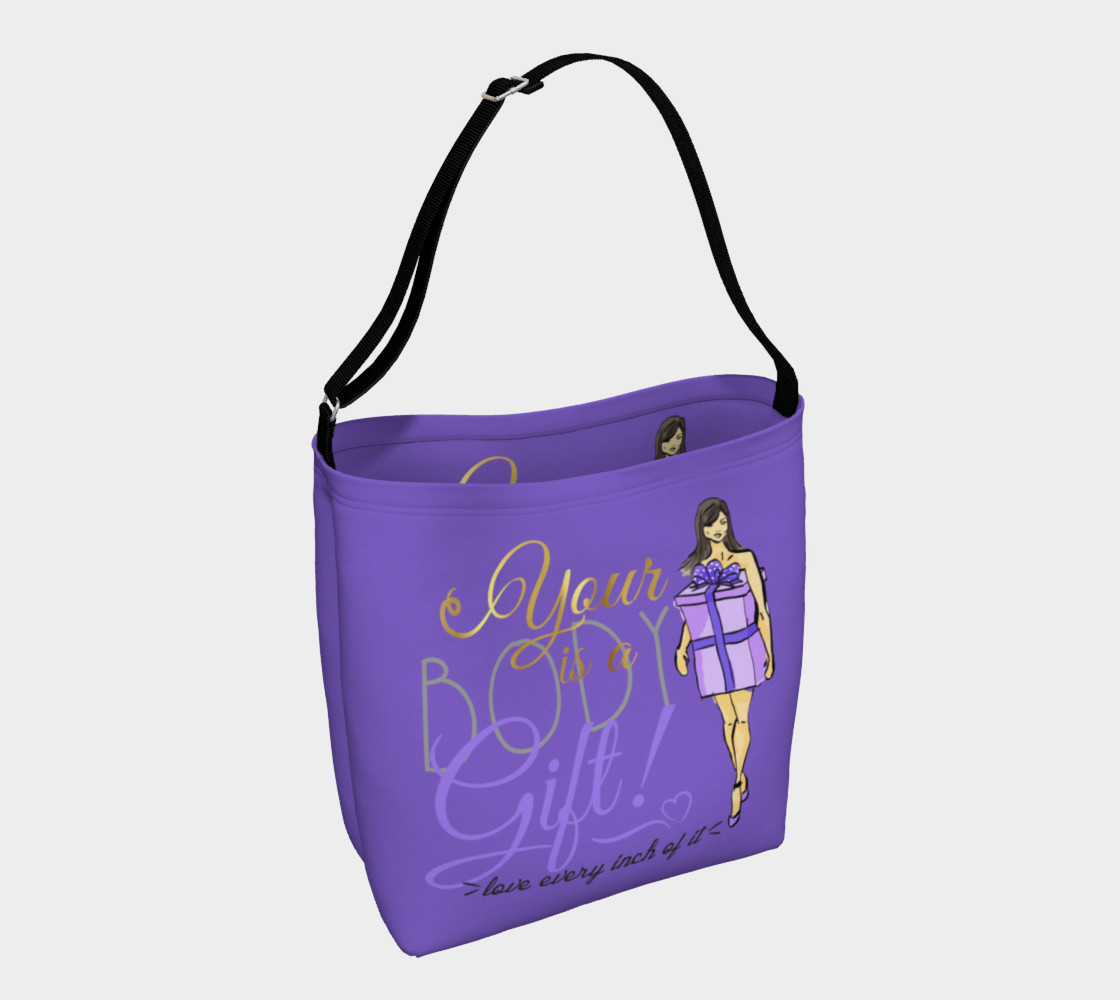 Aperçu de Body is a Gift (Purple Tote) #1