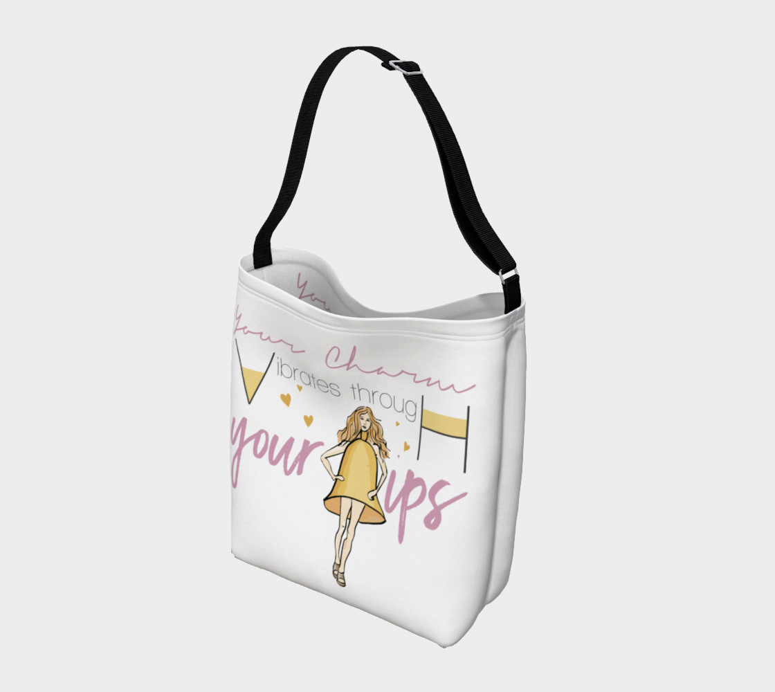 Bell Charm though hips (White_Gold Tote Bag) preview #2