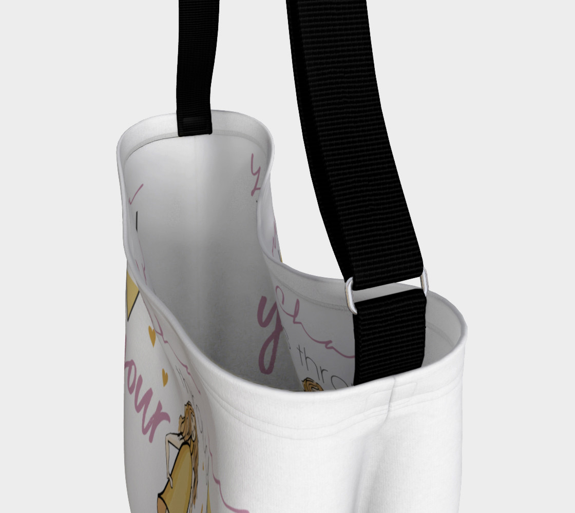 Bell Charm though hips (White_Gold Tote Bag) preview #3
