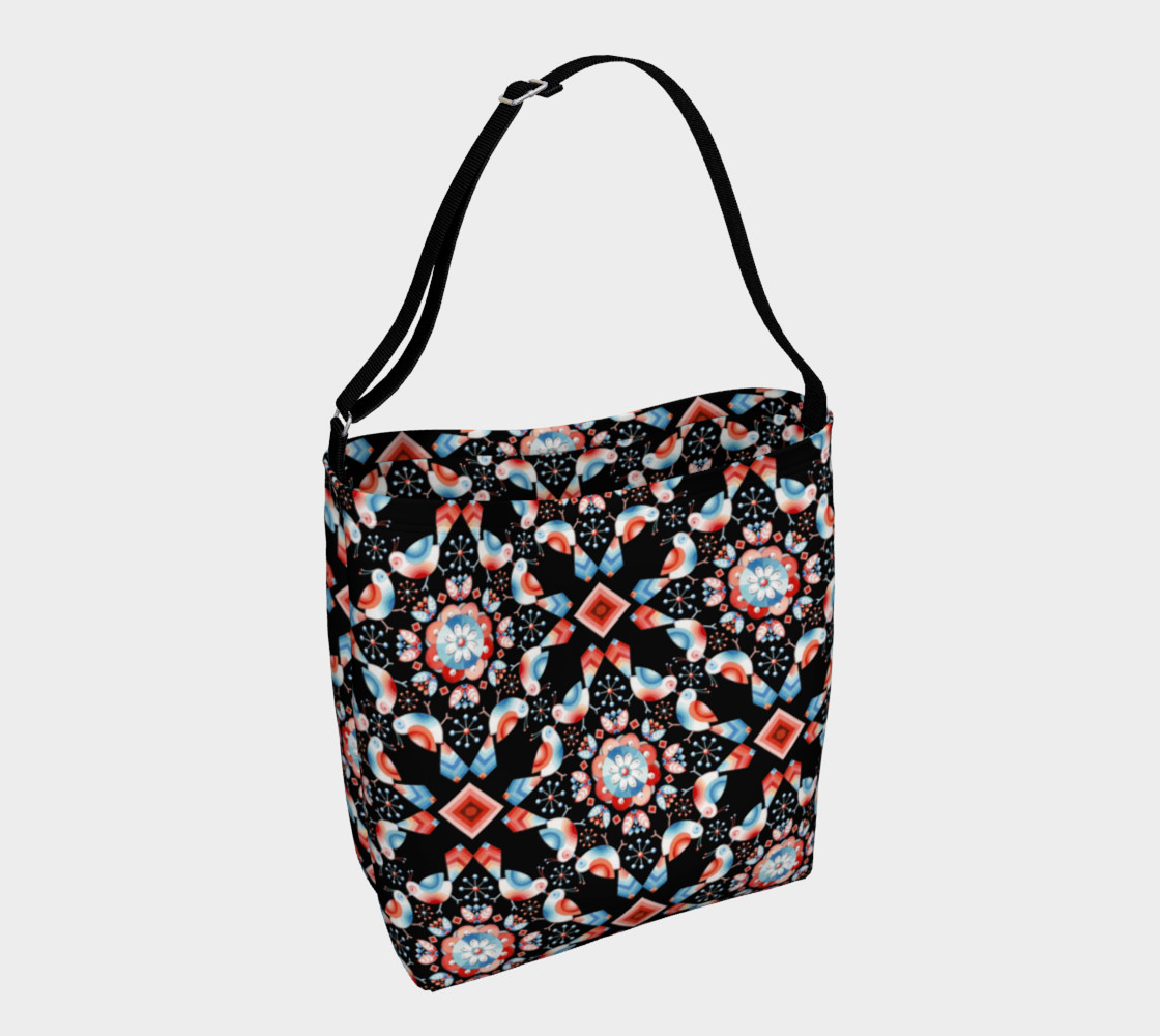 Folkloric Lovebirds Tote Allover preview #1