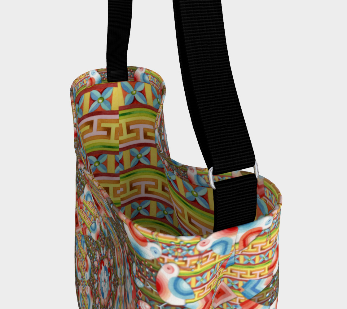 Aperçu de Heraldic Lovebird Tote Bag #3