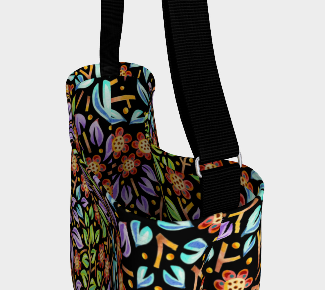 Aperçu de Filigree Floral Tote Neoprene Bag small print #3
