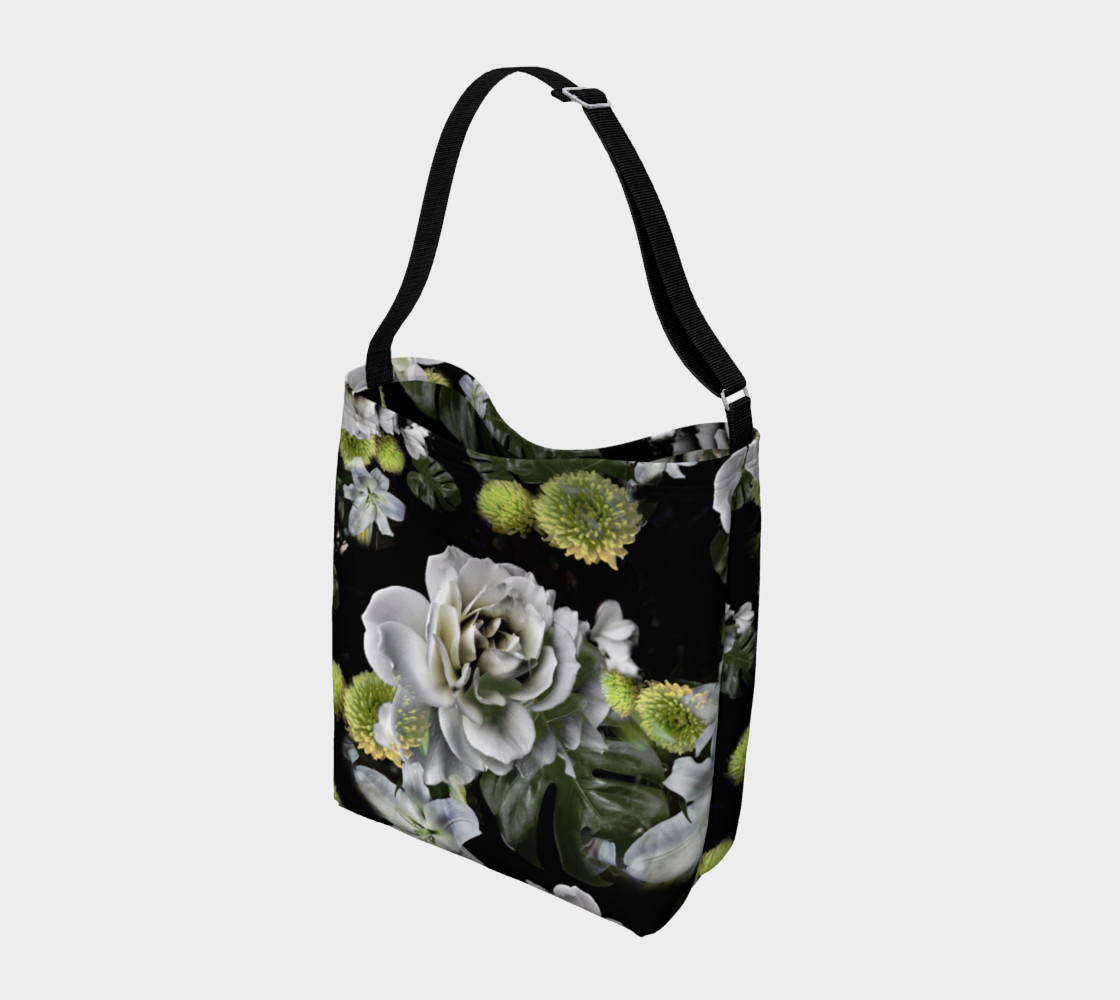 Peony and lime flower neoprene tote preview #2