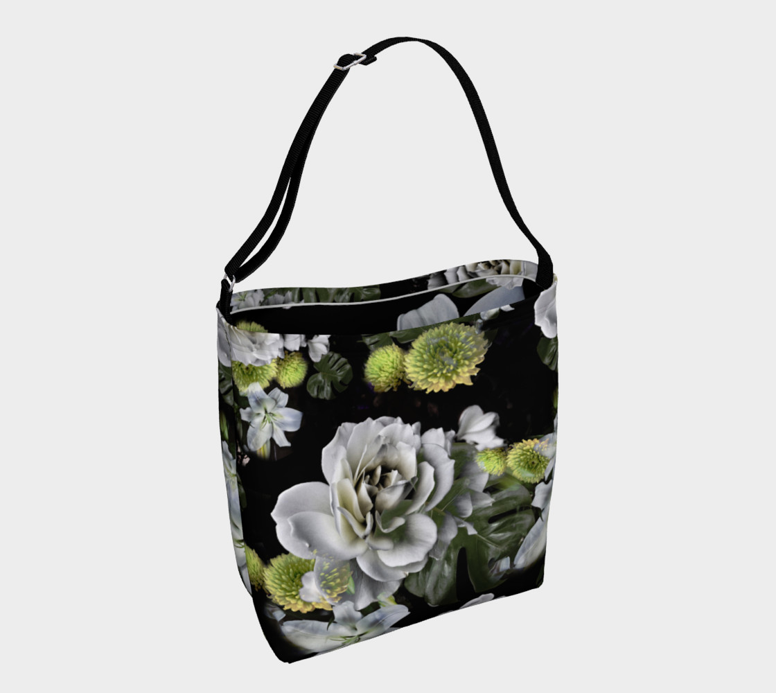 Peony and lime flower neoprene tote 3D preview