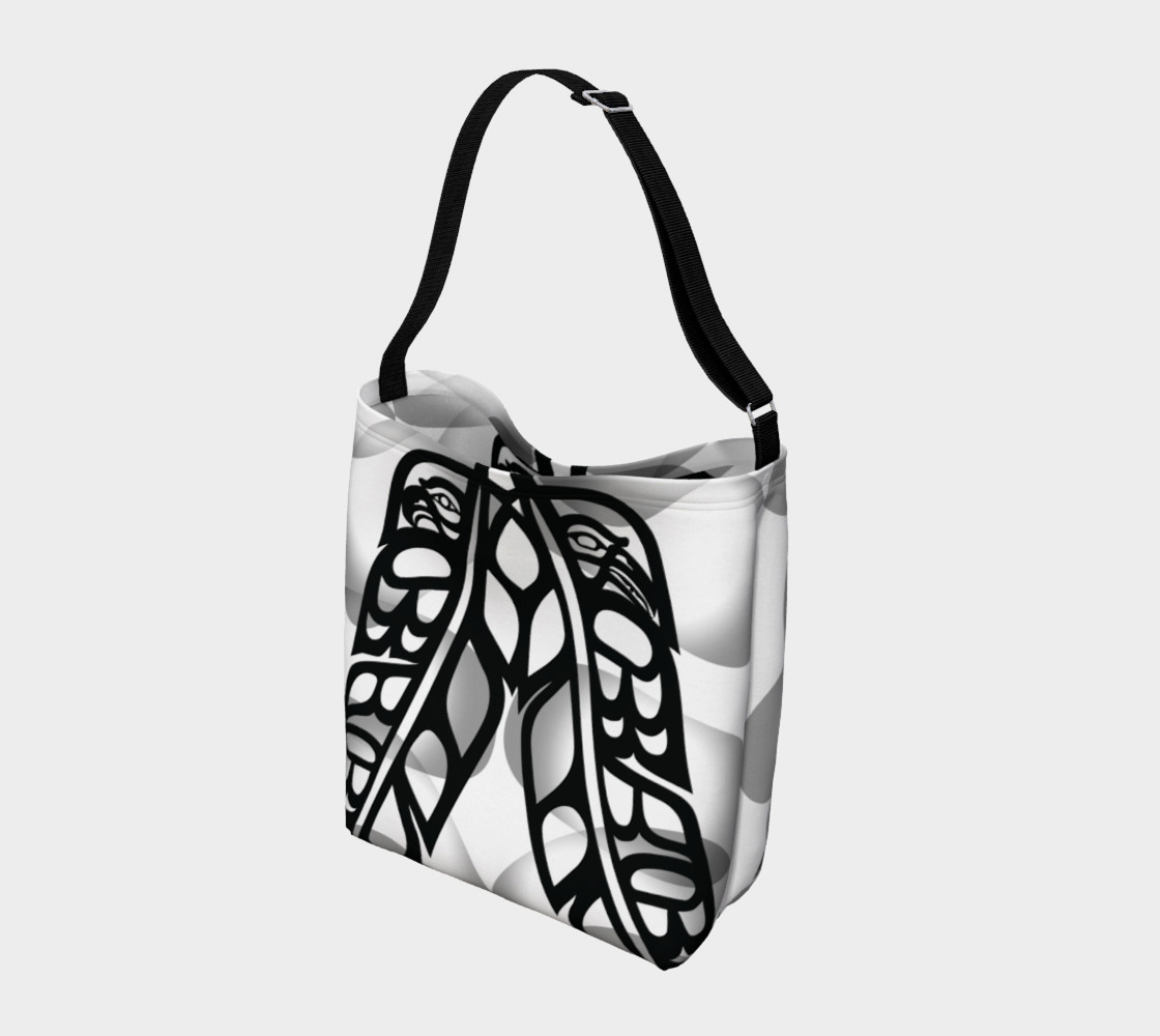 Black Eagle & Raven Feathers on White, by Mia Hunt preview #2