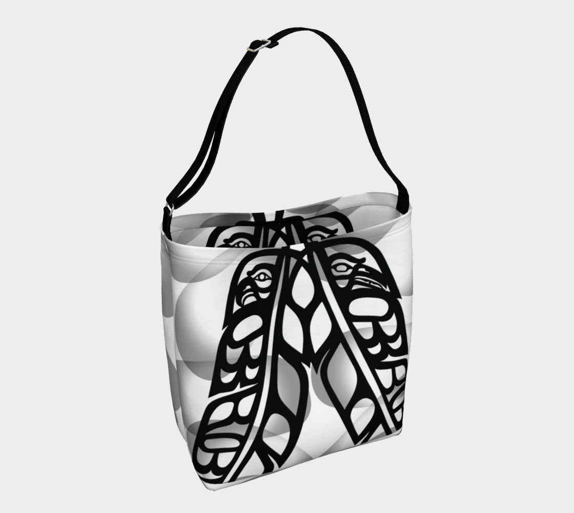 Black Eagle & Raven Feathers on White, by Mia Hunt preview #1