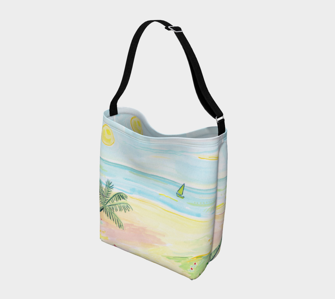 Aperçu de Beach Day Watercolor Day Tote #2