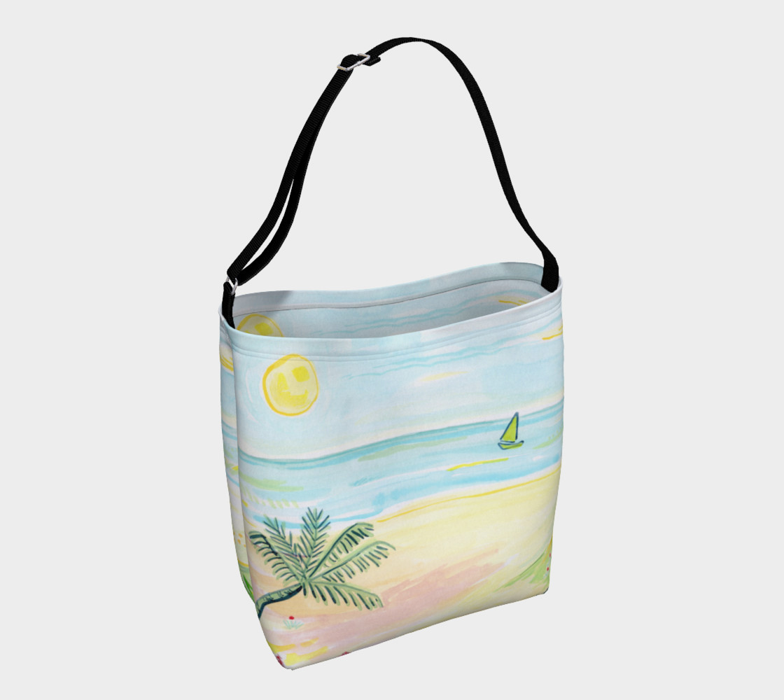 Aperçu de Beach Day Watercolor Day Tote #1
