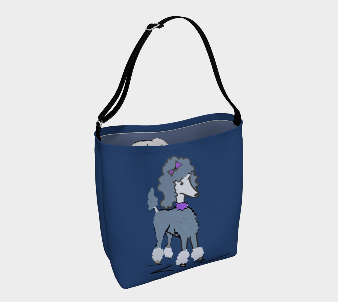 My Blue Girl Tote - Poodle blues 3D preview