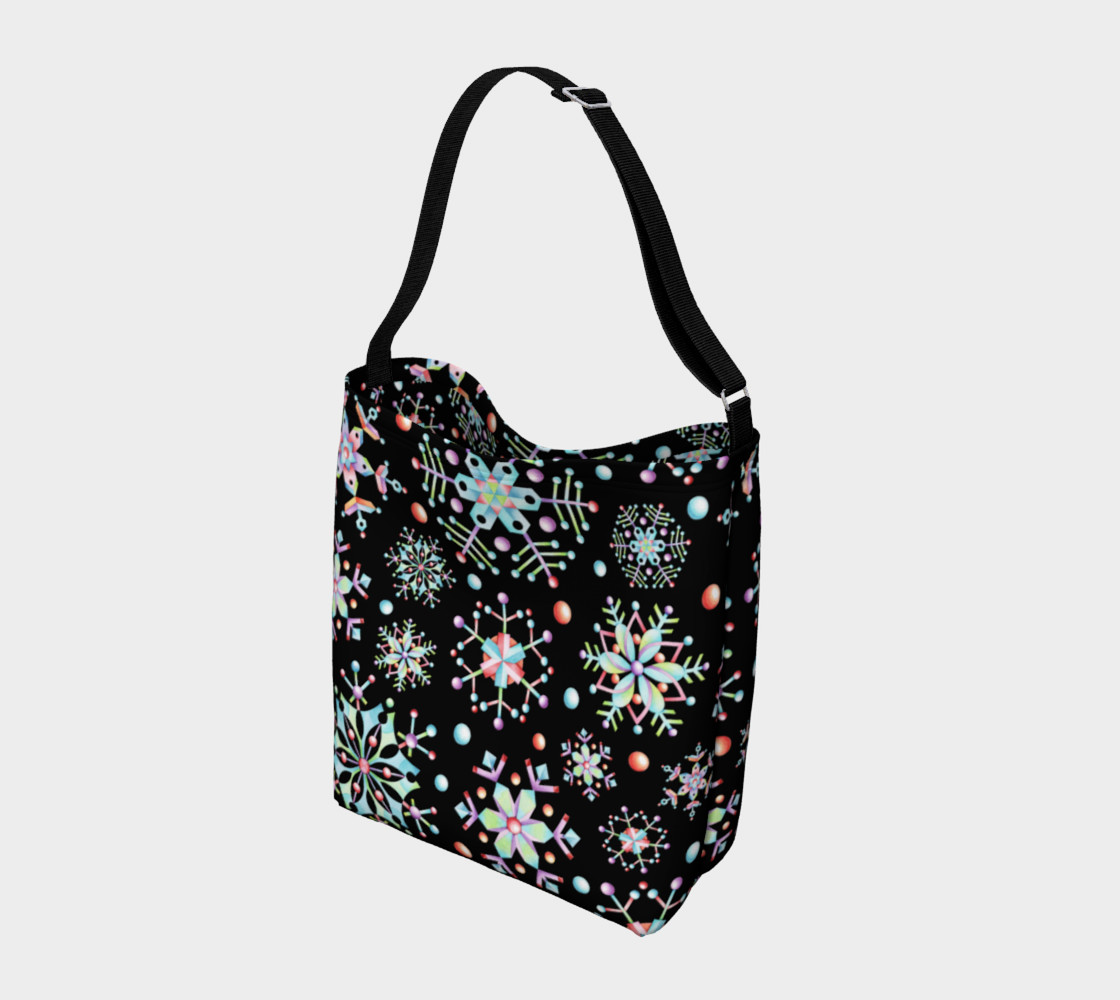 Aperçu de Prismatic Snowflakes Neoprene Tote Bag #2