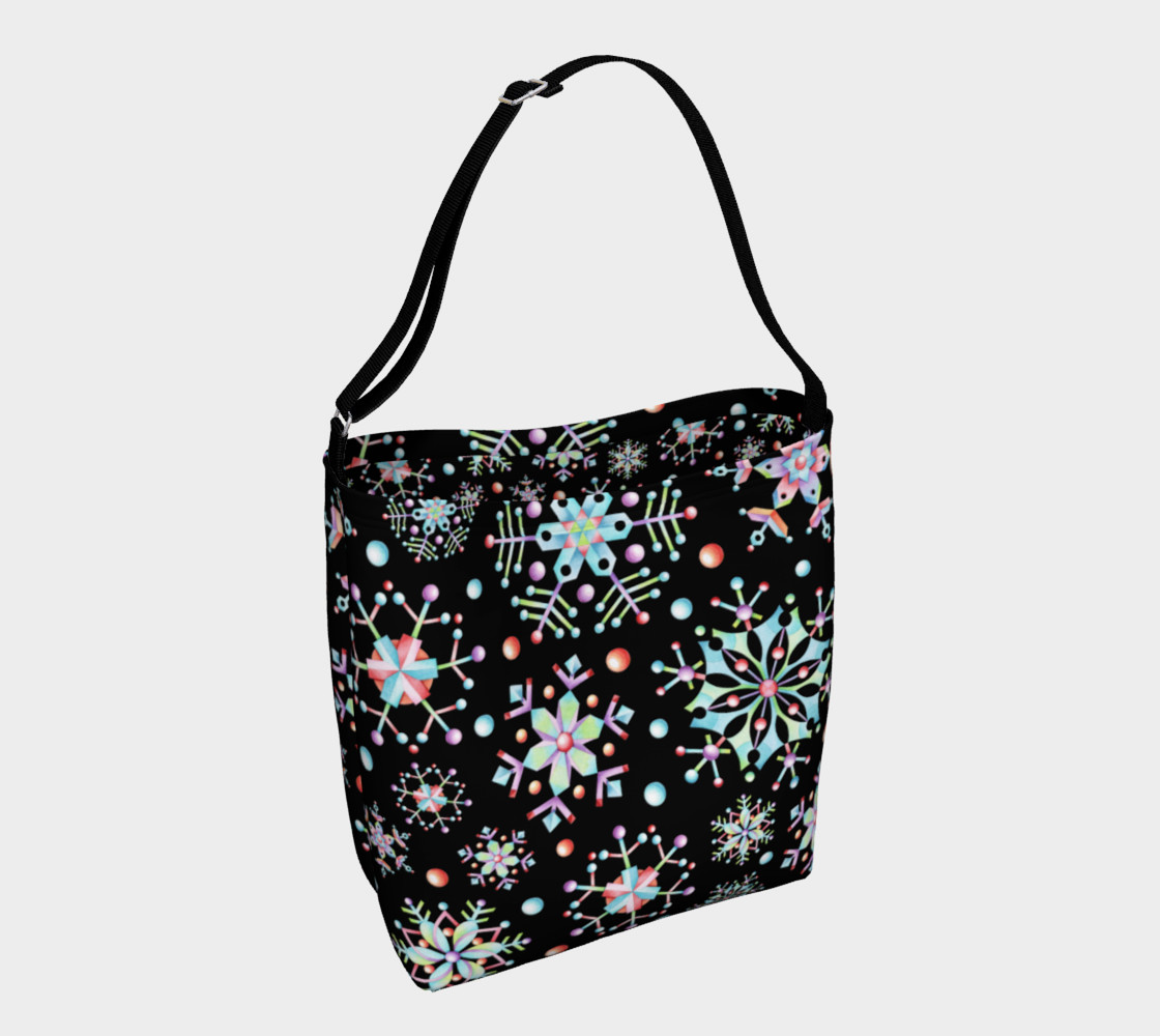 Aperçu de Prismatic Snowflakes Neoprene Tote Bag #1