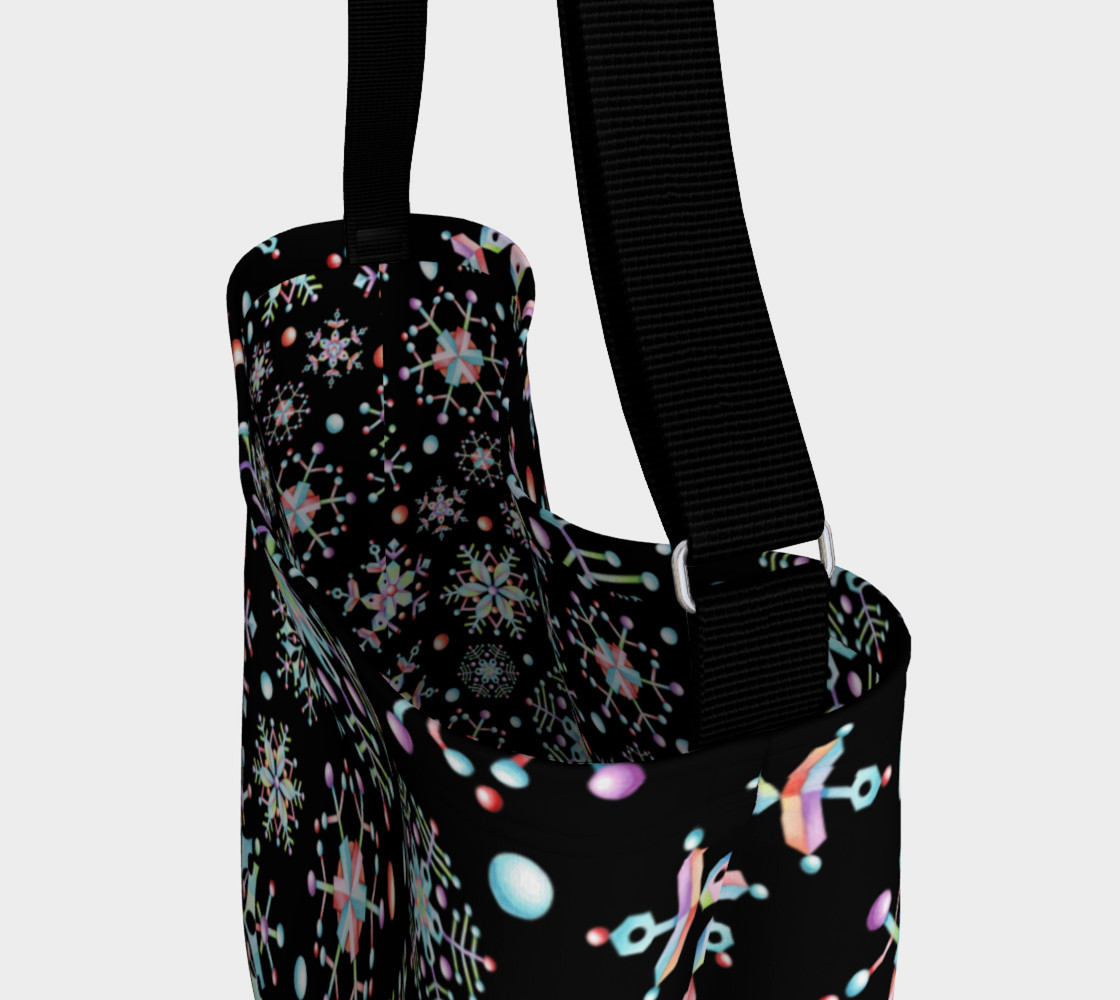 Aperçu de Prismatic Snowflakes Neoprene Tote Bag #3
