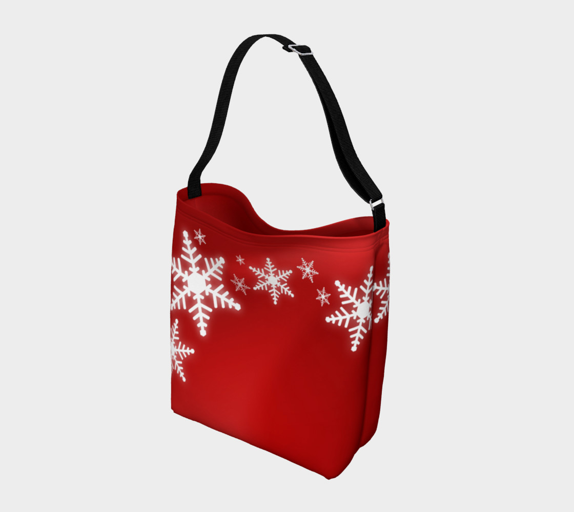 Aperçu de Christmas Snowflakes Red White #2