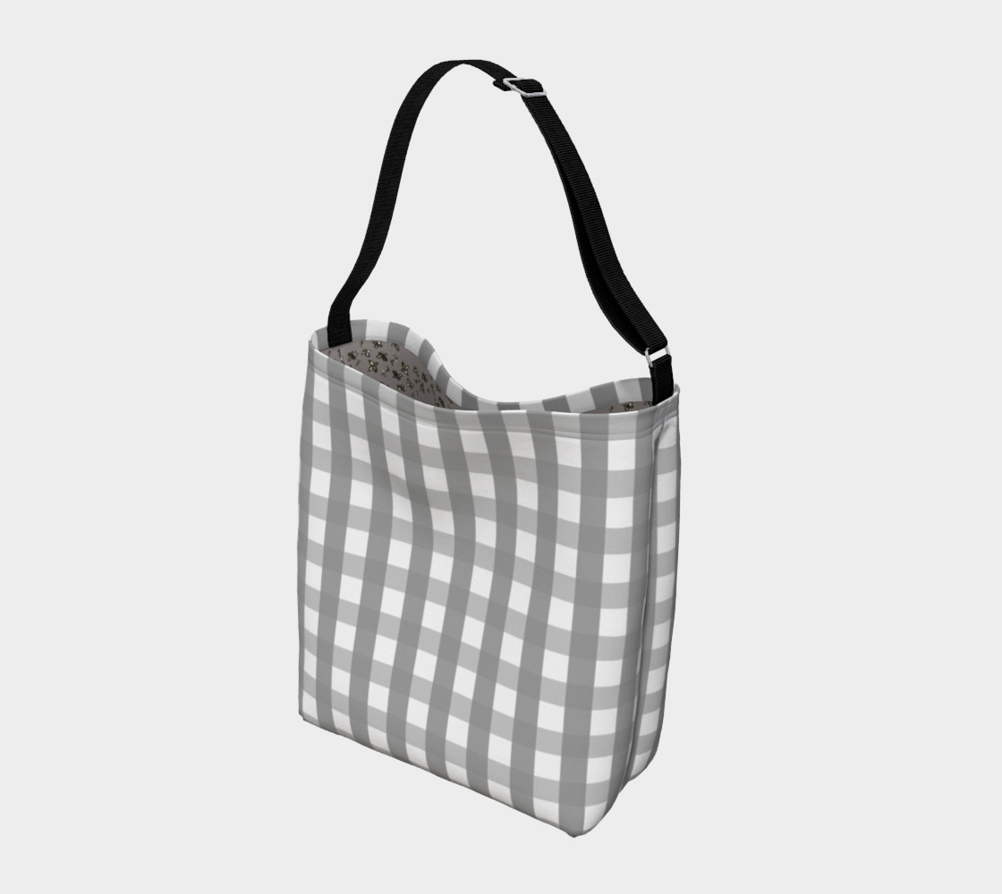 Aperçu de Gray Gingham Bag #2