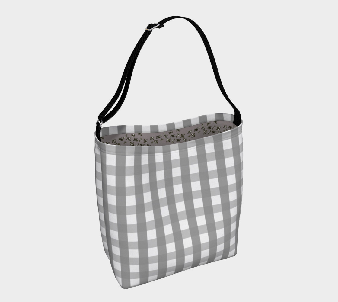 Aperçu de Gray Gingham Bag #1