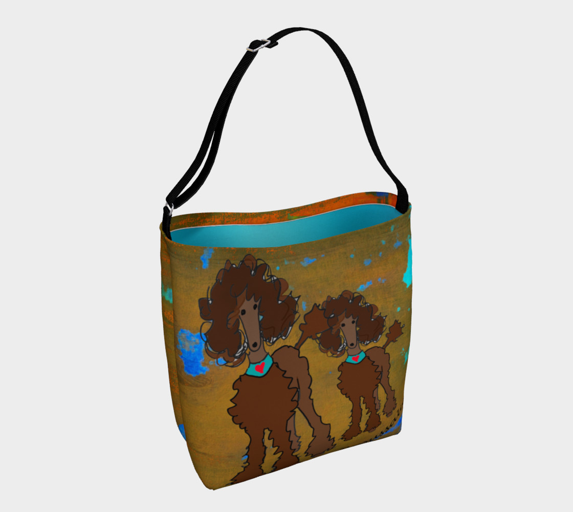 brown poodle tote preview #1