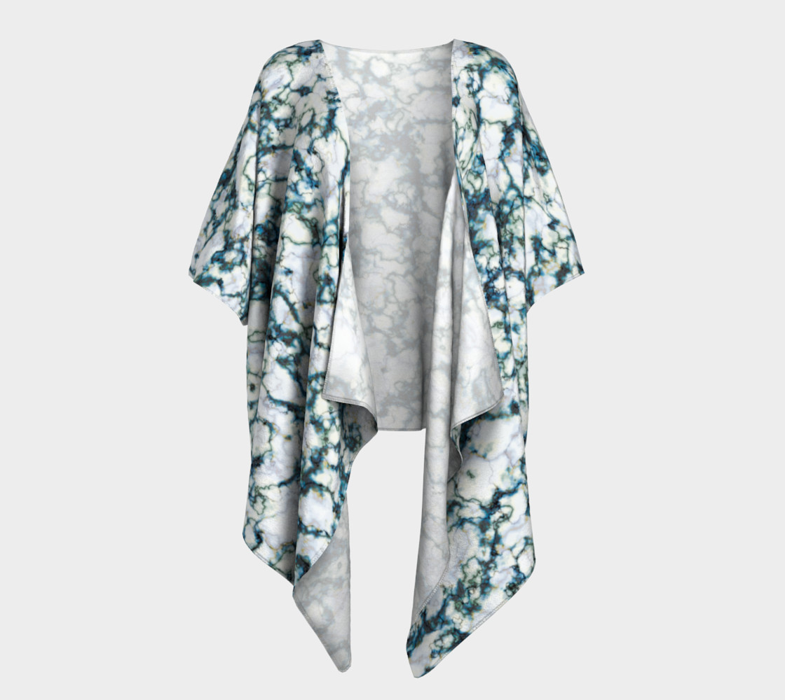 Blue Marble Draped Kimono preview #1