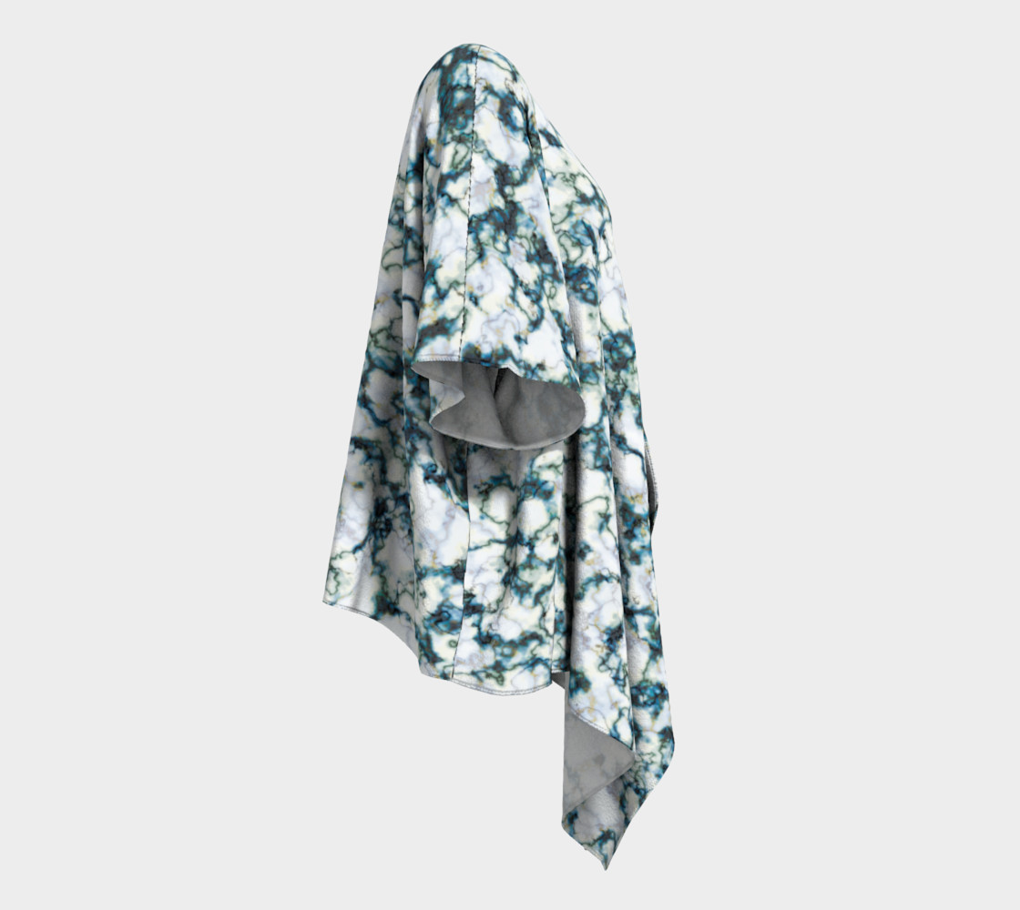 Blue Marble Draped Kimono preview #3
