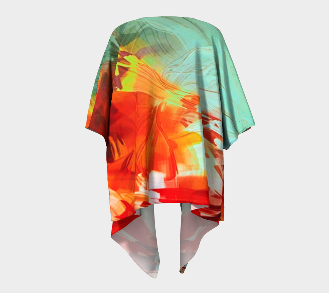 Painted Draped Kimono preview #4