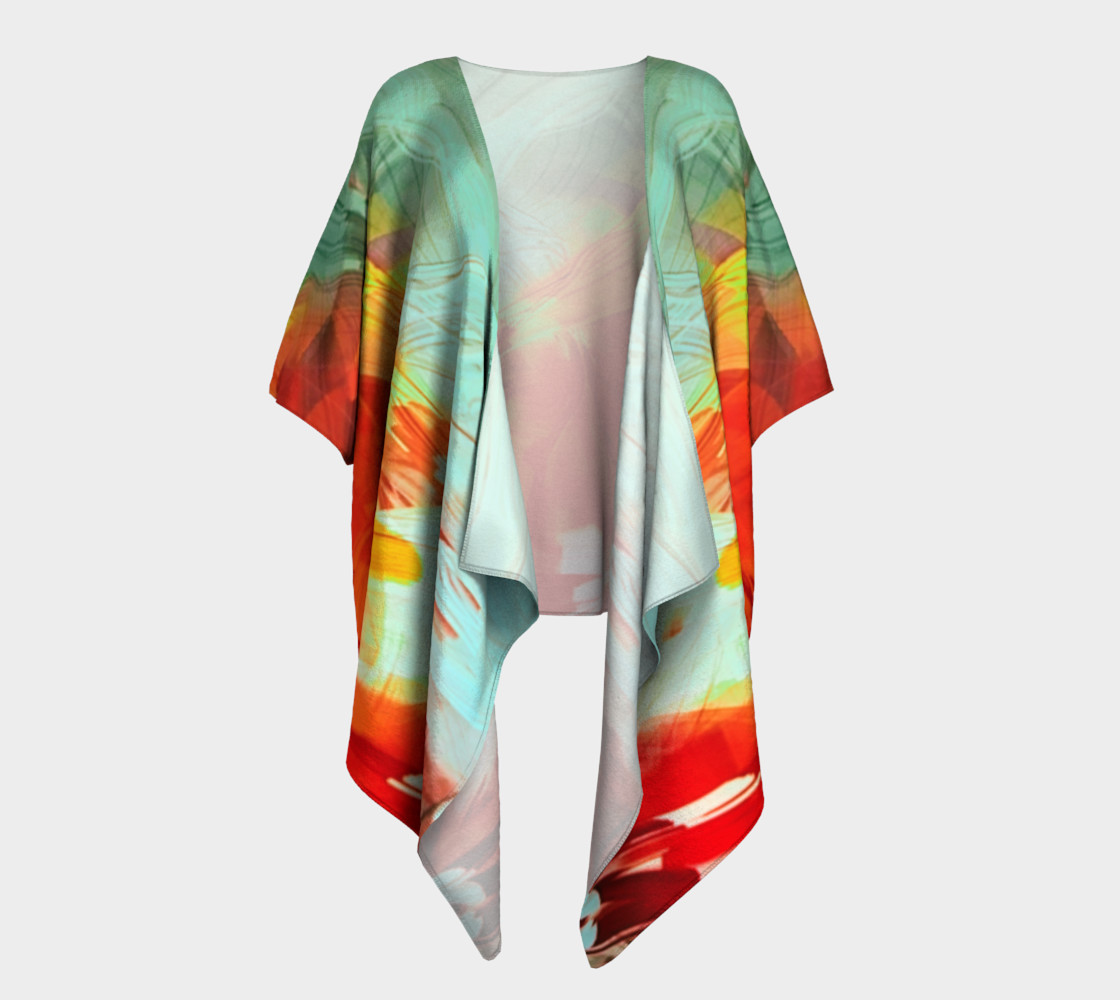 Painted Draped Kimono preview #1