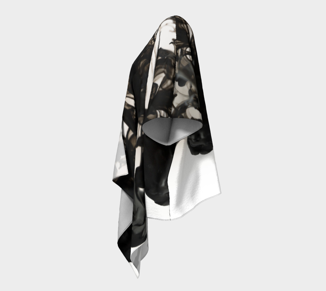 Black Ink Draped Kimono preview #2