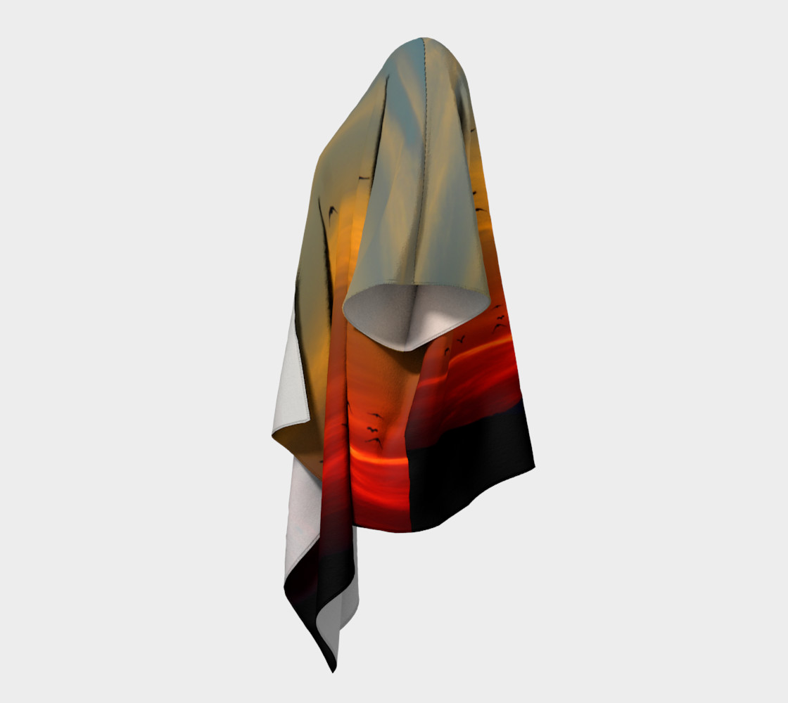 Sunset Birds Draped Kimono preview #2