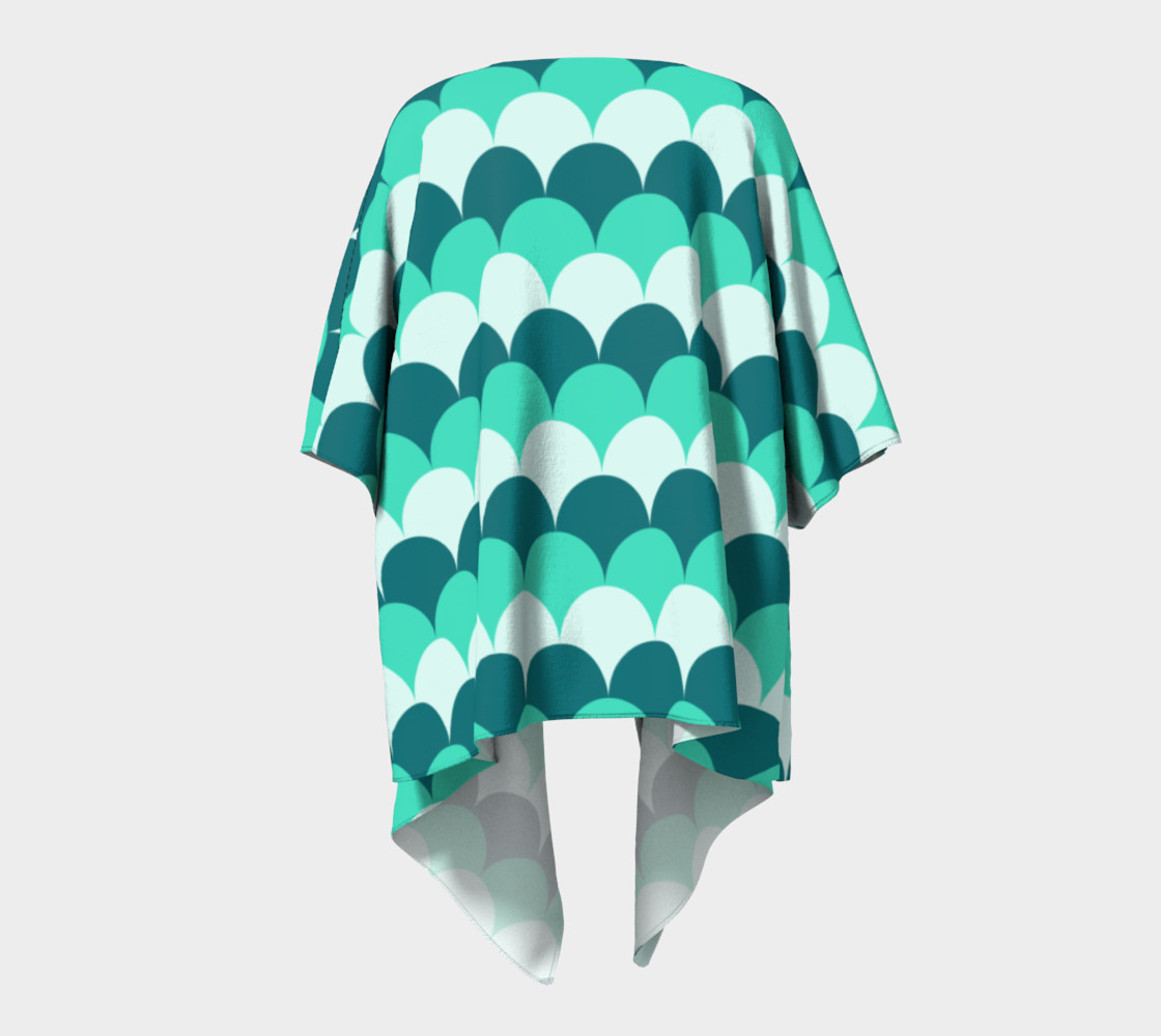 Aperçu de Mermaid Scales Draped Kimono #4