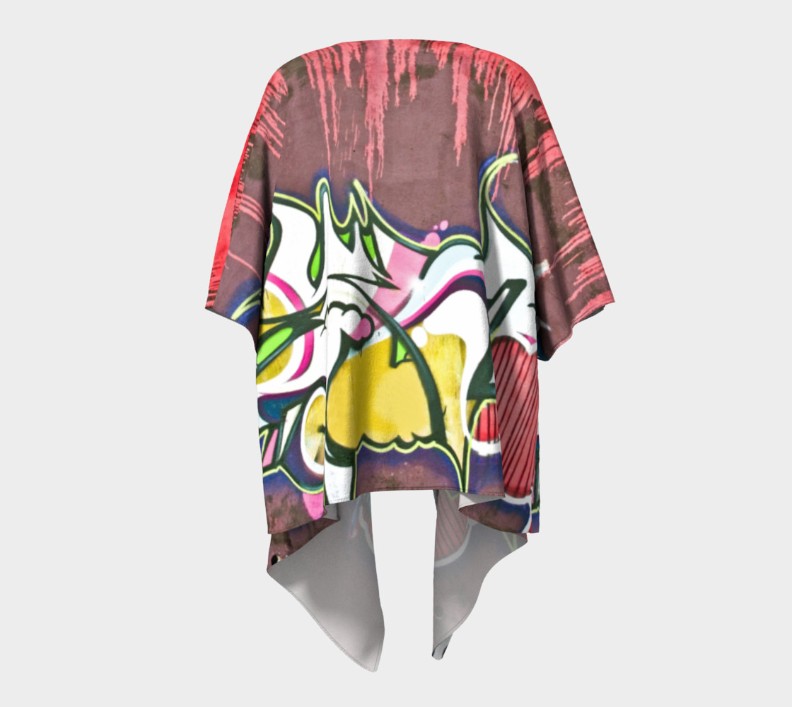 Grafitti draped kimono preview #4