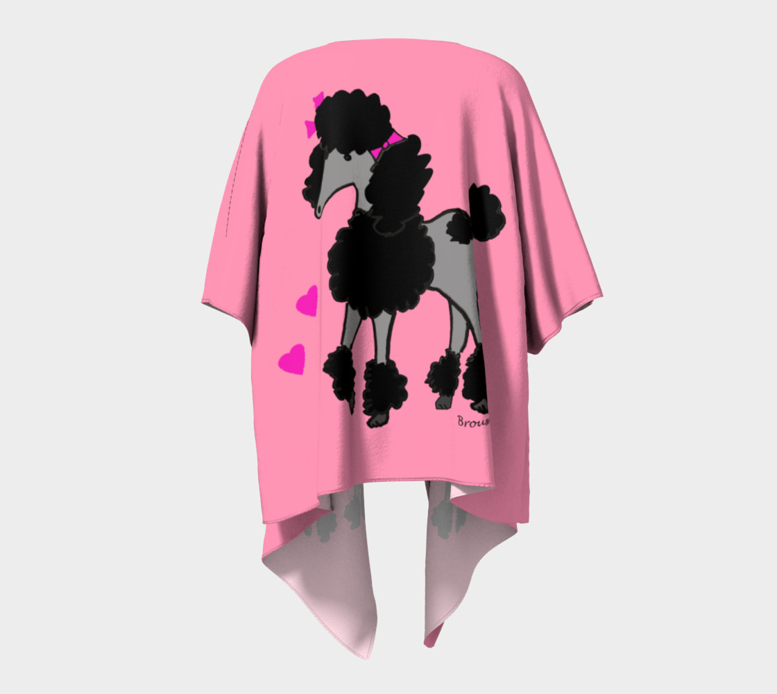 Hot Pink kimono - Black Poodle preview #4