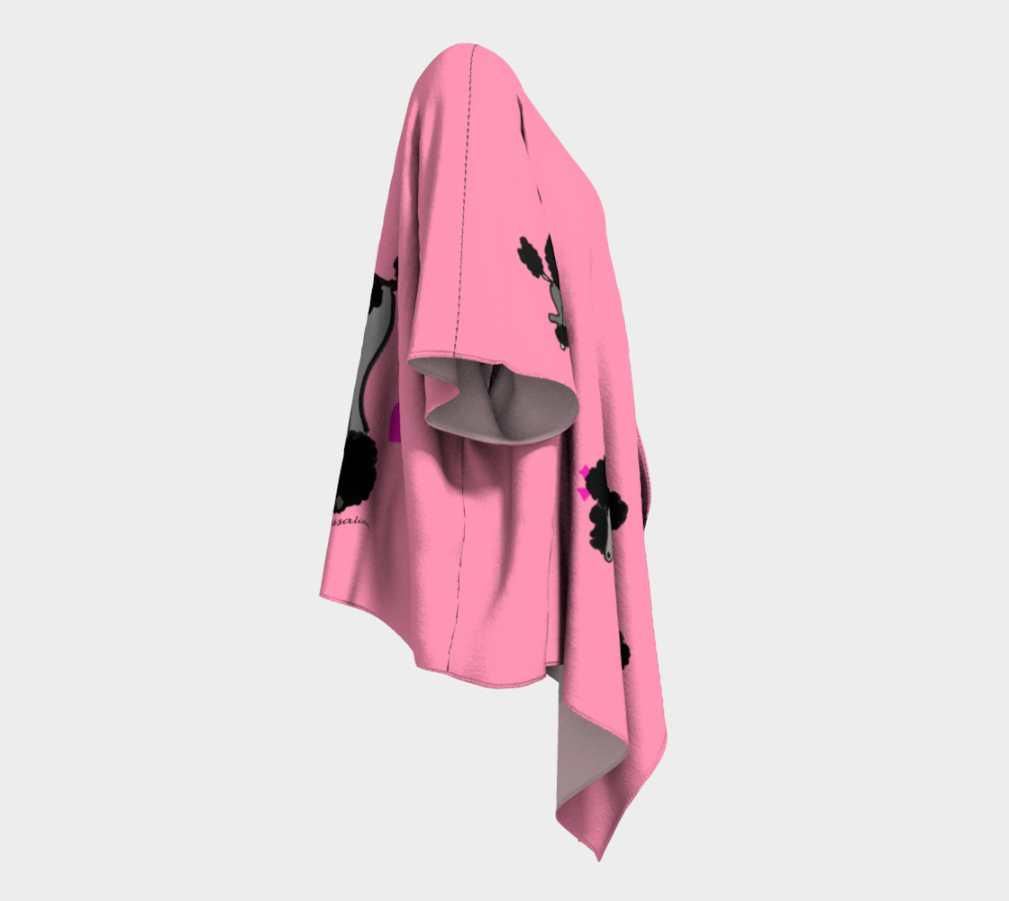 Hot Pink kimono - Black Poodle preview #3