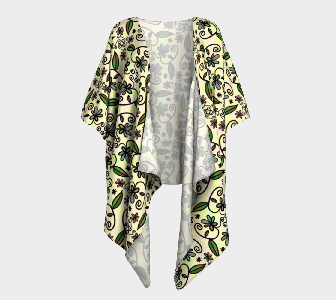 Flowers N Leaves Vine Draped Kimono preview #1