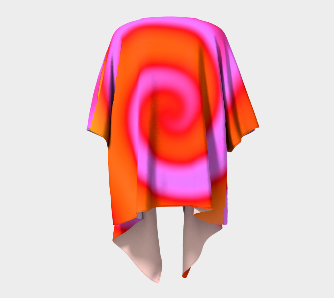 Bright Colorful Orange Pink Swirl Abstract preview #4