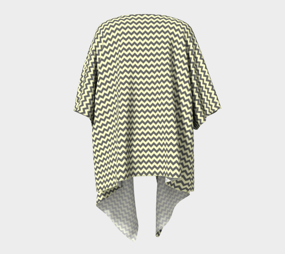 GREY & LINEN CHEVRON DRAPED KIMONO preview #4